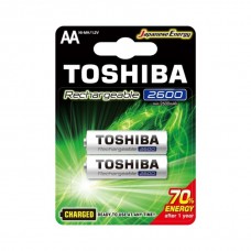 Toshiba Rechargeable Battery 2600 AA (NI-MH/1.2 V ) / 2 Pcs